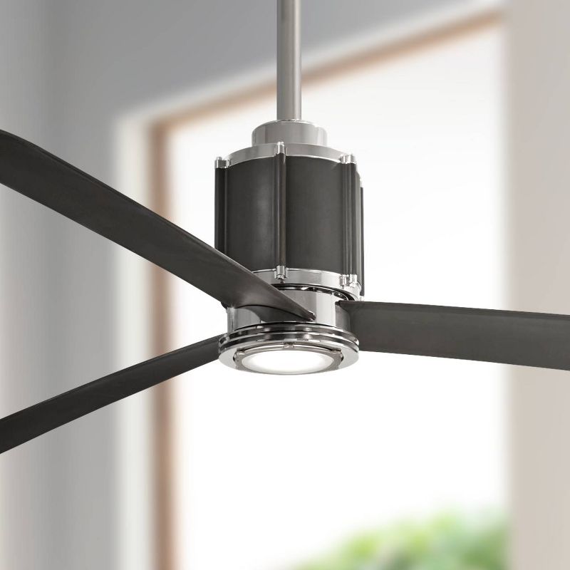 54" Minka Aire Gear Polished Nickel/ Bronze LED Ceiling Fan