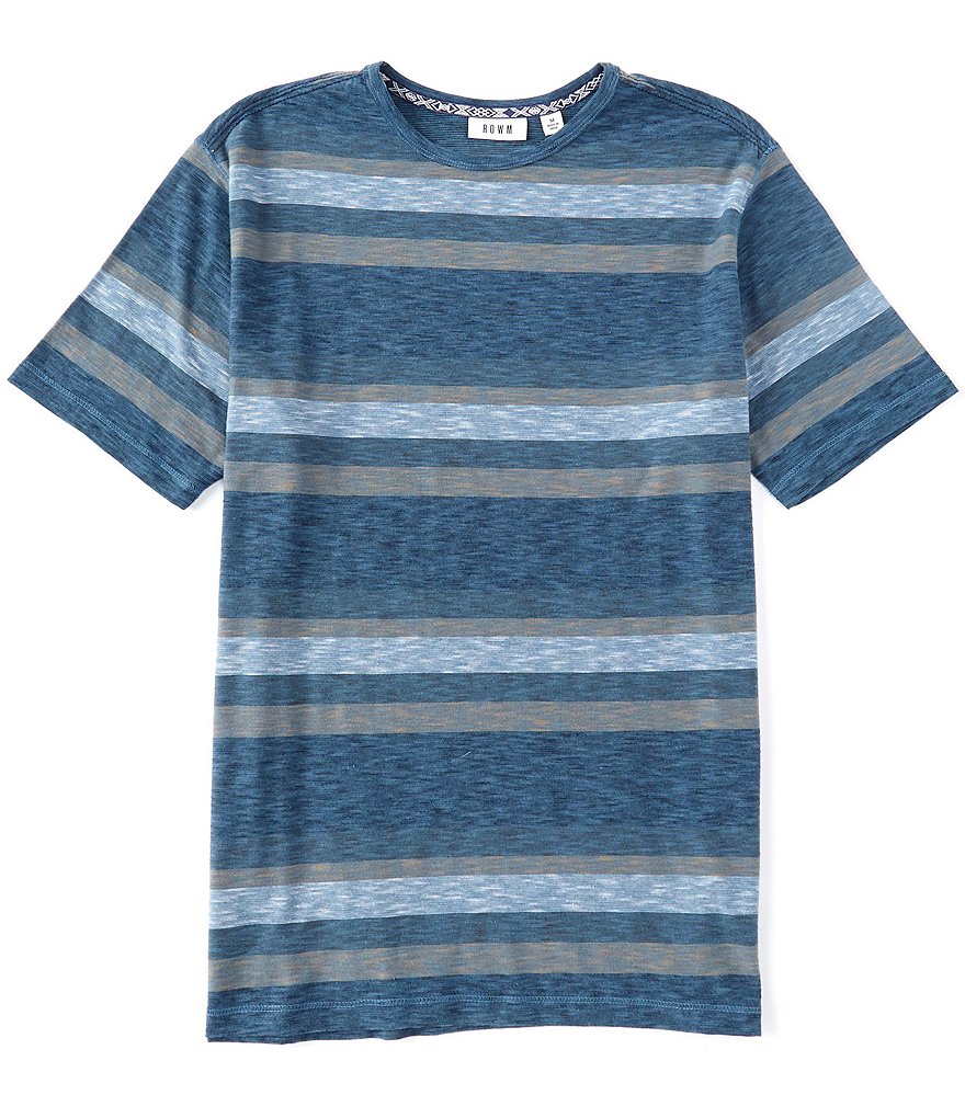 Rowm Short-Sleeve Reverse Striped Crew Tee