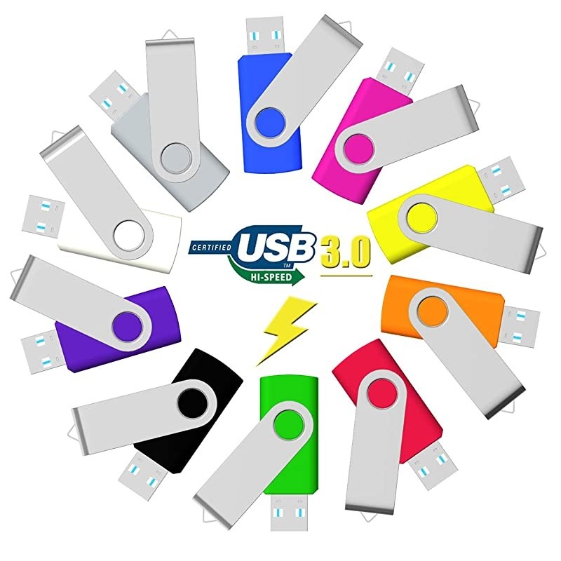 32GB USB Flash Drive USB 30 USB 30 32GB 10 Pack  High Speed Memory Stick Swivel Thumb Drives Gig Stick Pen Drive USB 32GB 30 Zip Drive Jump Drive Flash Stick Mixed Colors