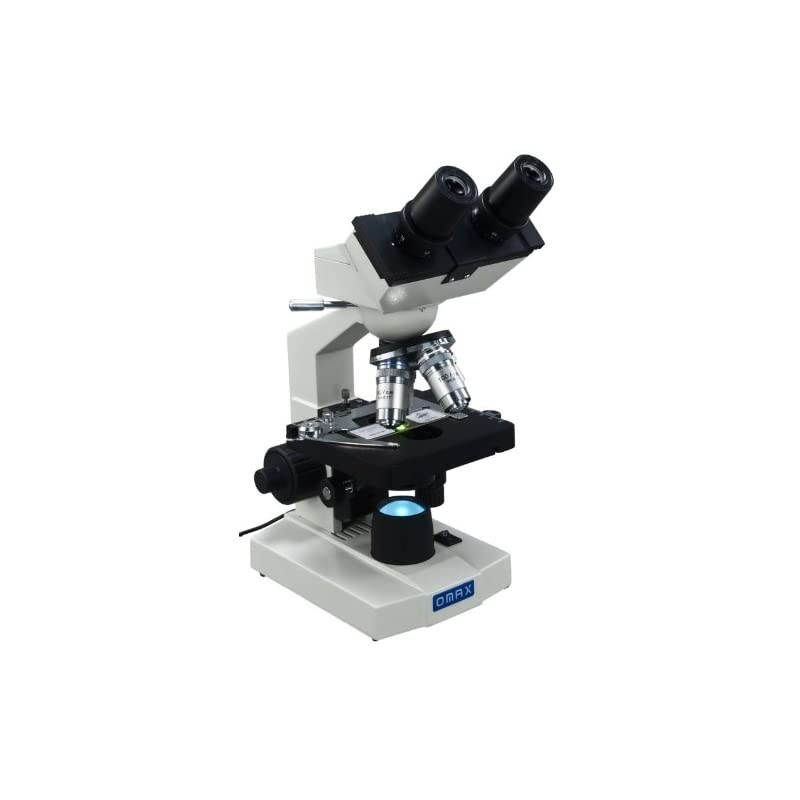 40X-2000X Lab LED Binocular Compound Microscope with Double Layer Mechanical Stage and Coaxial Coarse/Fine Focusing Knob