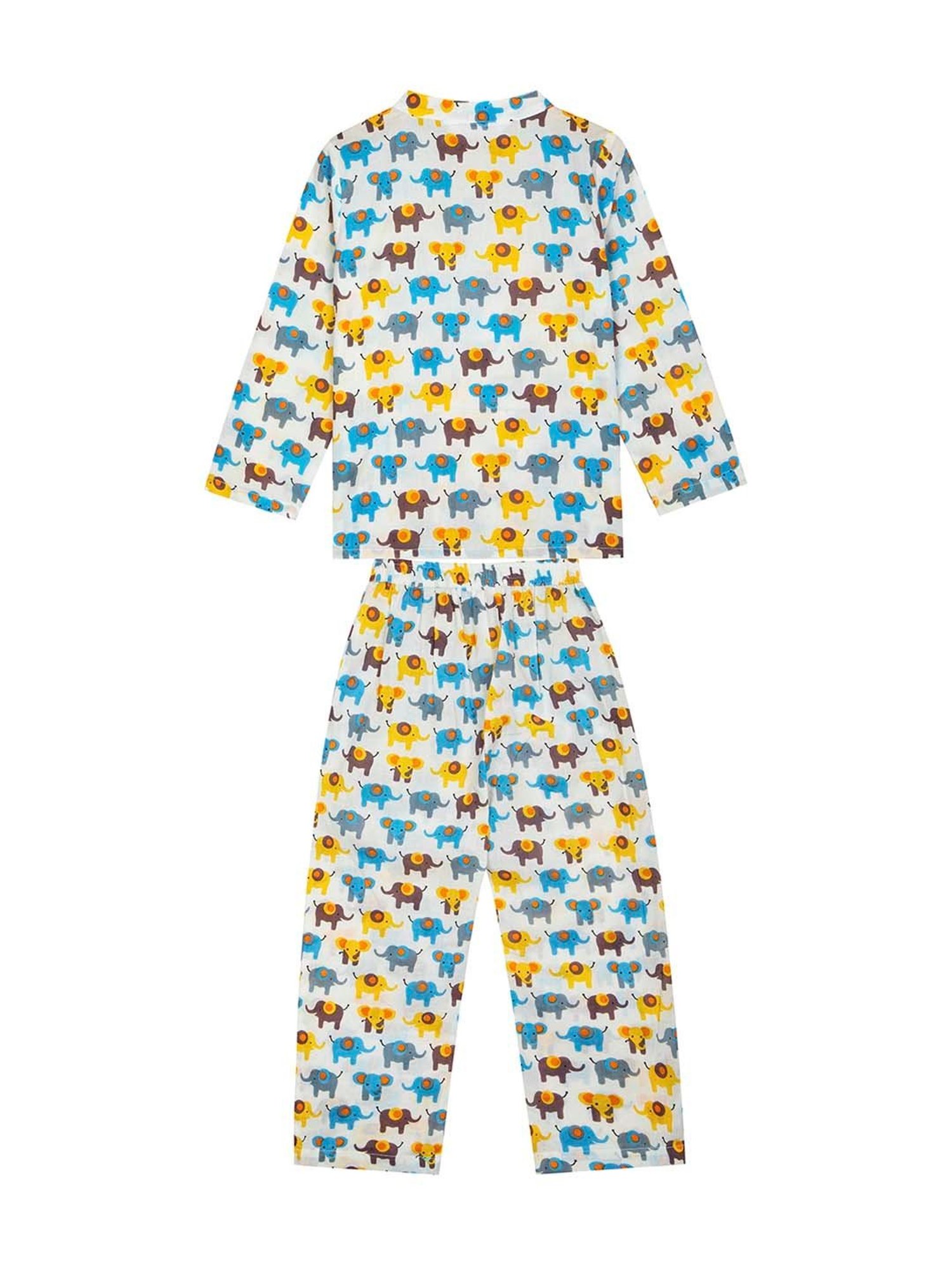 Budding Bees Boys Multicolor Cotton Printed Full Sleeves Shirt Set