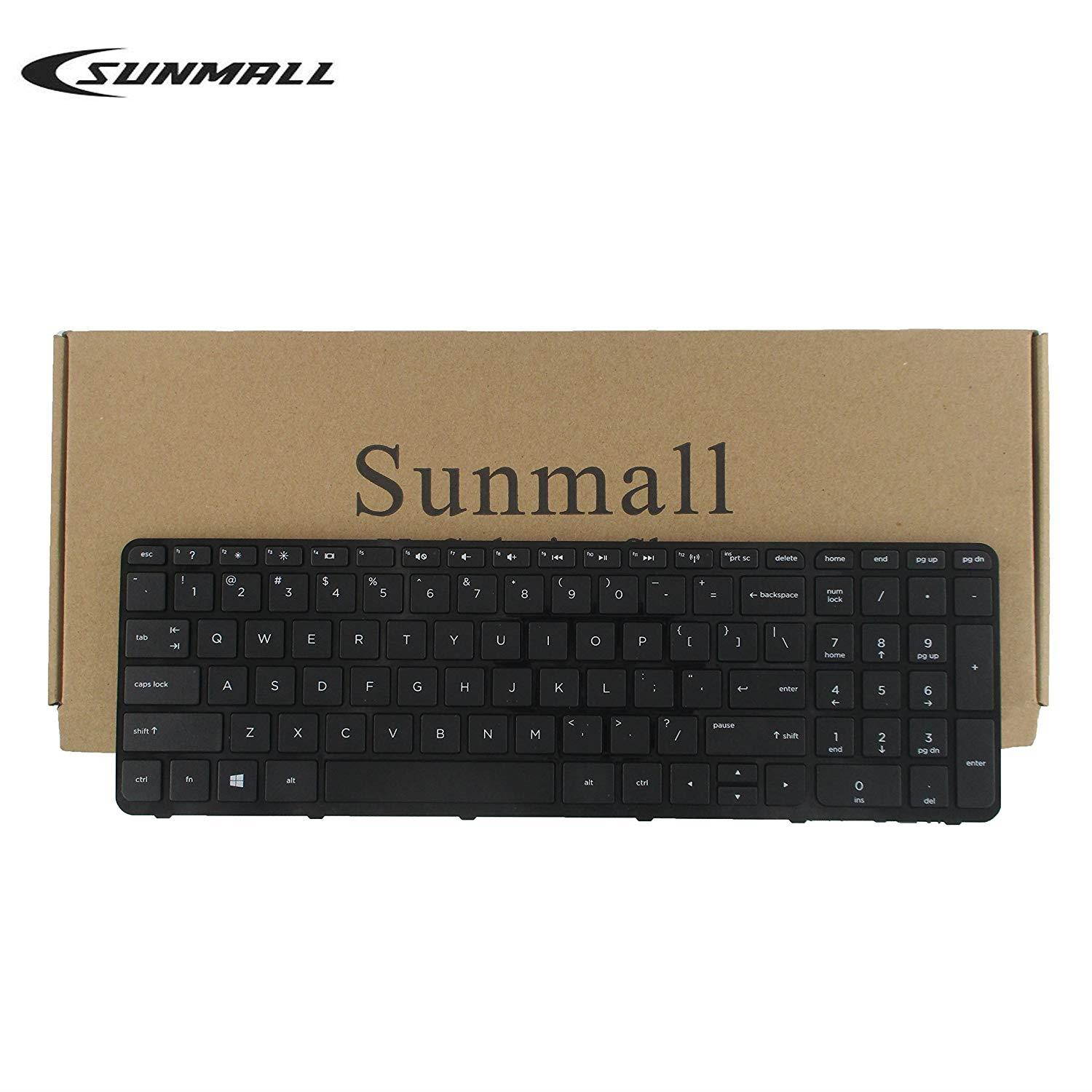 SUNMALL Keyboard Replacement with Frame for HP Pavilion 17-E 17-E000 17-e100 Serries Laptop Black US Layout(6 Months Warranty)