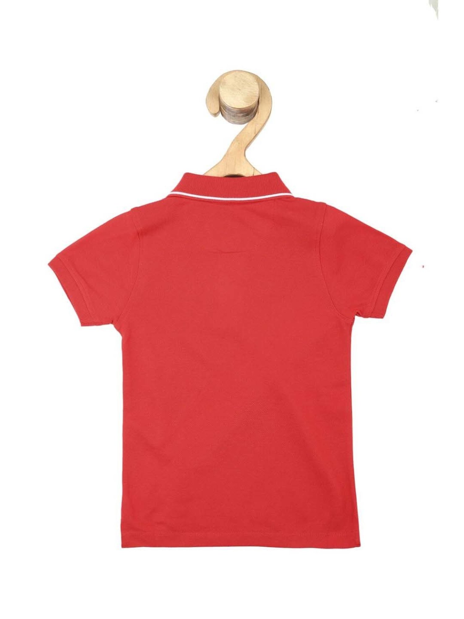 Allen Solly Junior Yellow Logo Print Polo T-Shirt