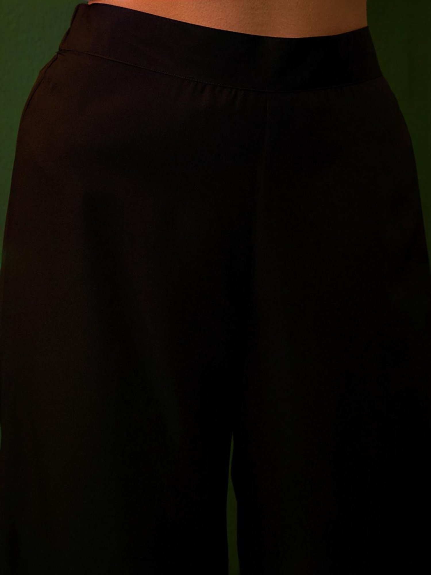 Ziyaa Black Printed Kurta Palazzo Set