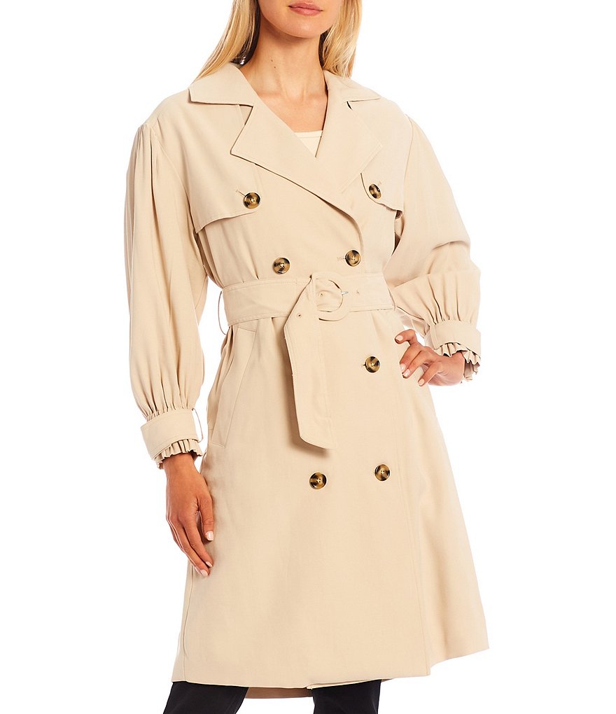 Kenneth Cole New York Short Water-Resistant Stand Collar Hooded Long Sleeve Chevron Puffer Jacket