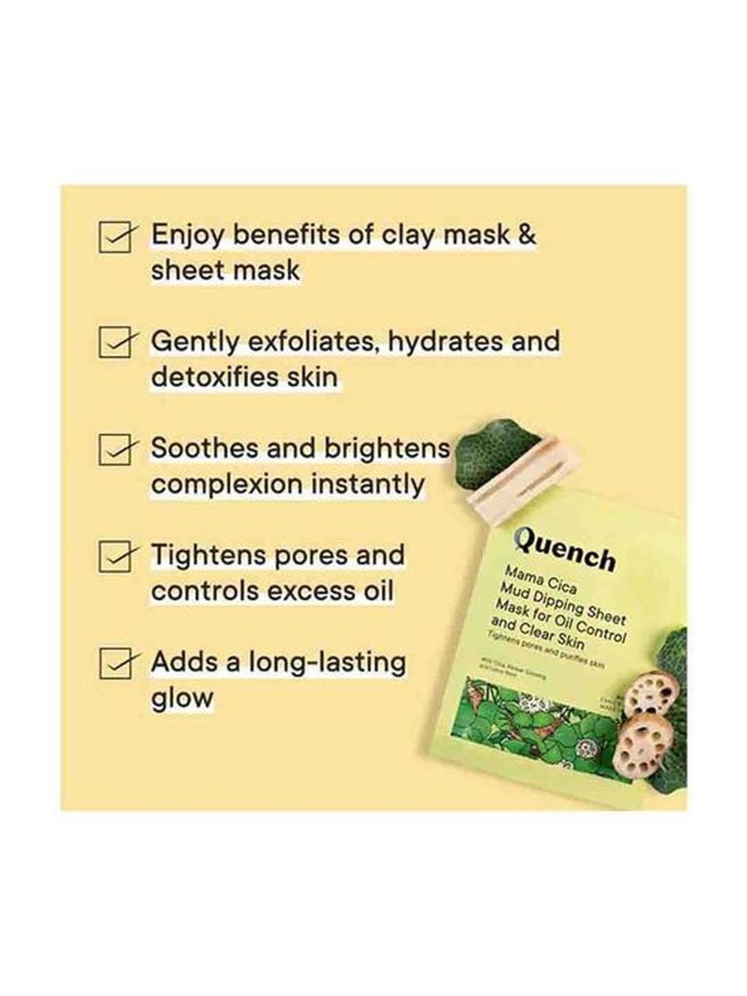 Quench Botanics Bright & Shine Sheet Mask Combo
