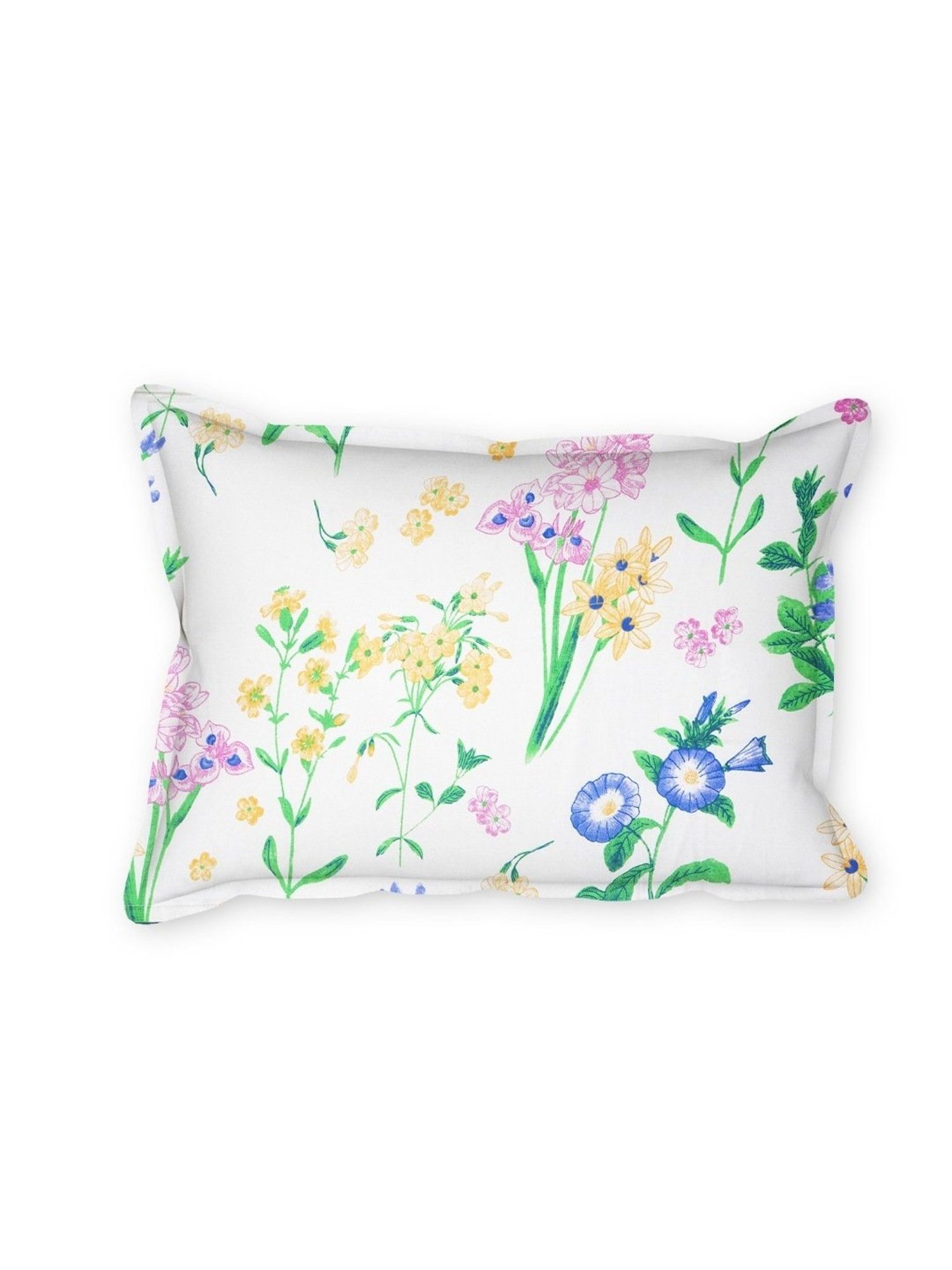 SEJ by Nisha Gupta Floral Purple 160 TC Cotton Single Bed Sheet with 1 Pillow Cover