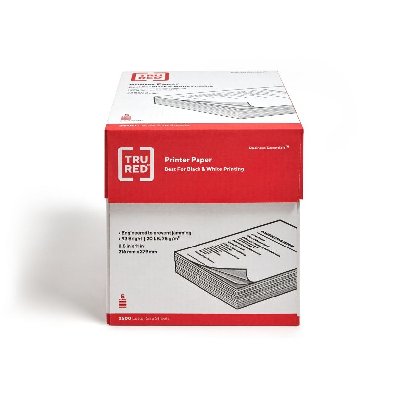 TRU RED 8.5 x 11 Printer Paper, 20 lbs., 92 23479-U/TR56960