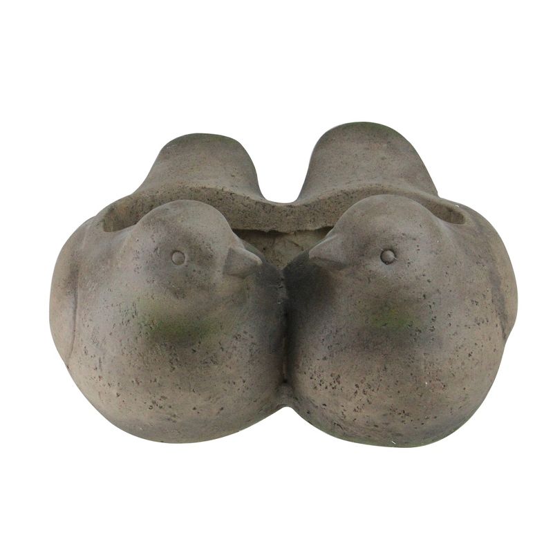 Allstate Floral 8.75" Weathered Dove Outdoor Garden Planter - Brown