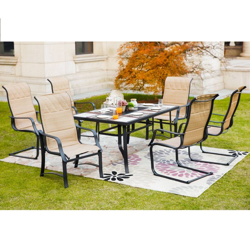 Circi 5pc Outdoor Dining Set - Black and Charcoal - CosmoLiving by Cosmoplitan