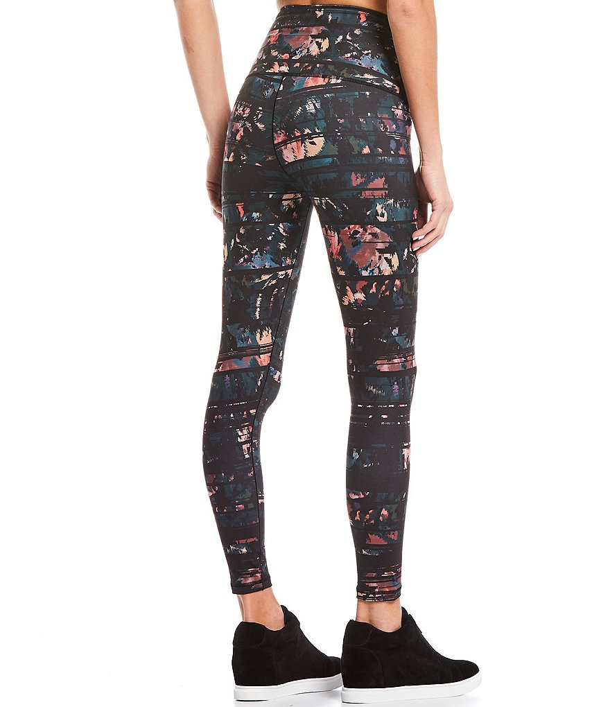 Aventura Shavonne Printed Jacquard Stretch Pull-On Leggings