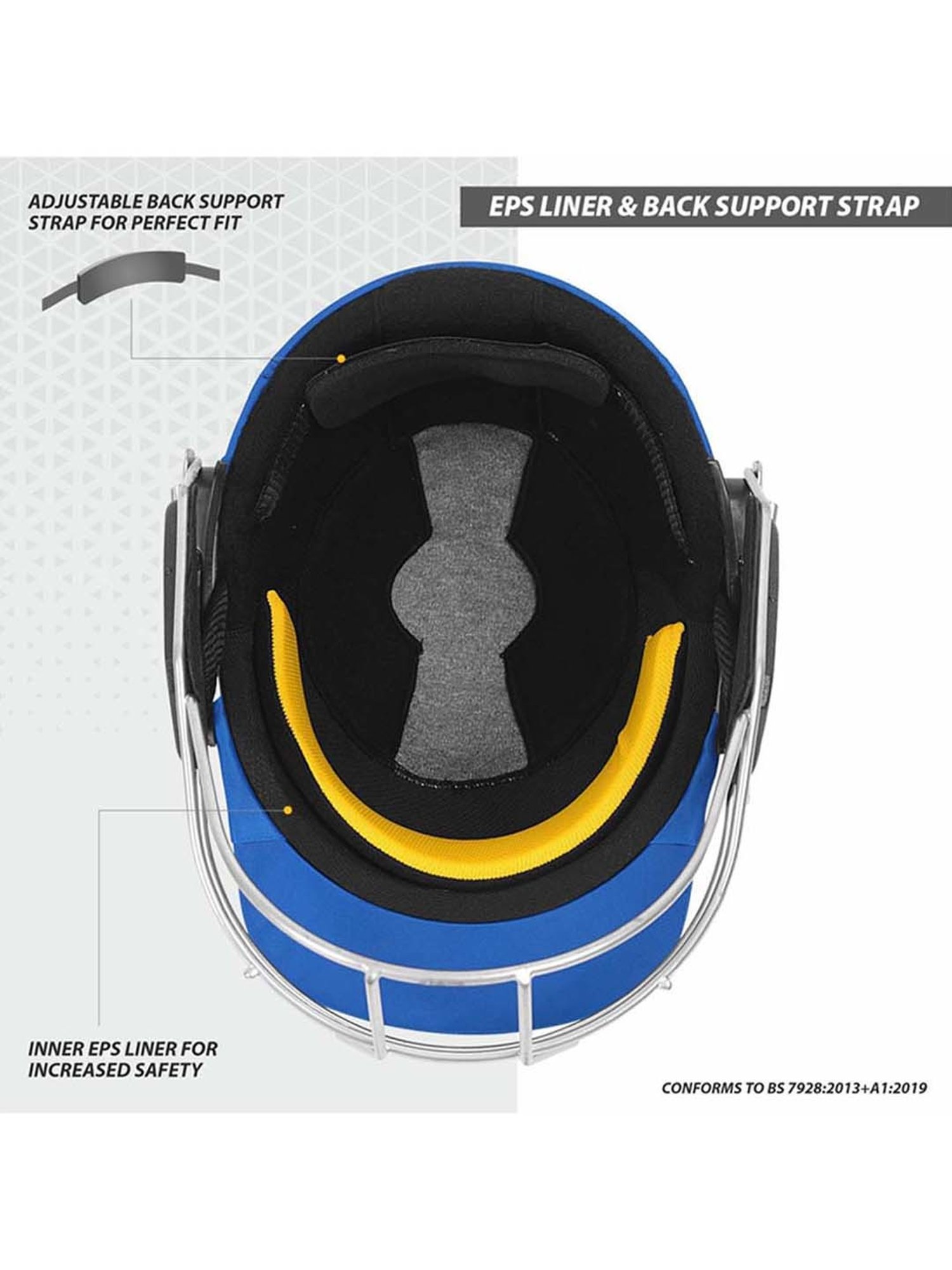 DSC SCUD Premium Cricket Helmet with Neck Guard Fixed Spring Steel Grill Size - S