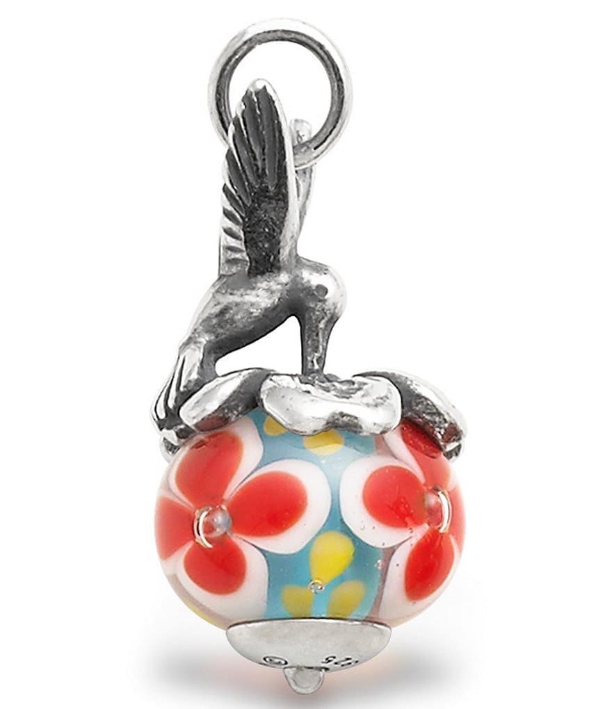 James Avery Sterling Silver Hummingbird Finial With Floral Charm