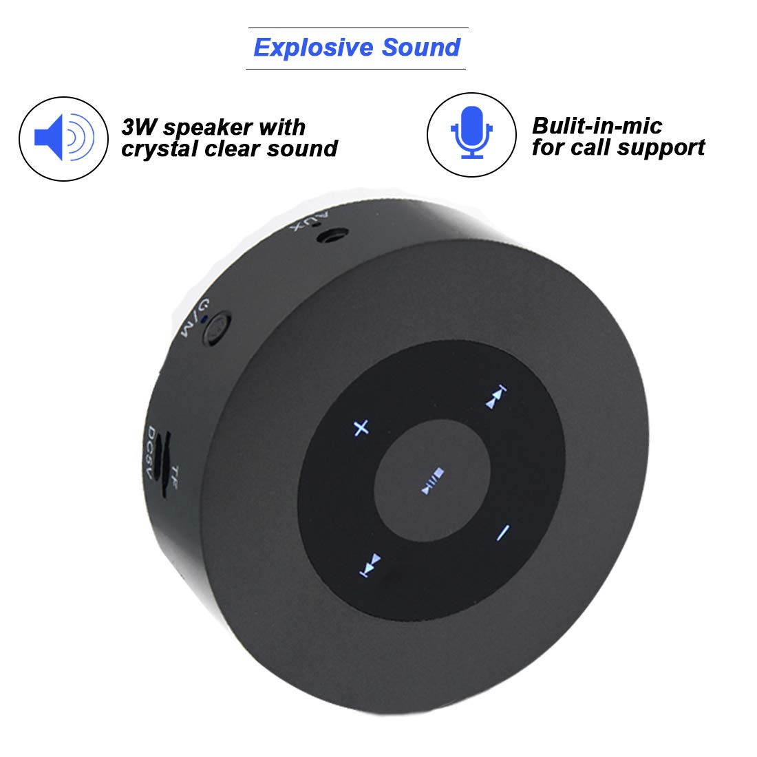 Compact iCute Bluetooth Wireless Speaker - American Flag