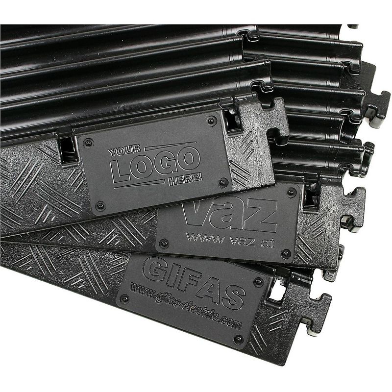 Defender Defender 85200 Defender "MINI" Cable Protector / 3-channel / Indoor-Outdoor / YELLOW 3 ft. Black