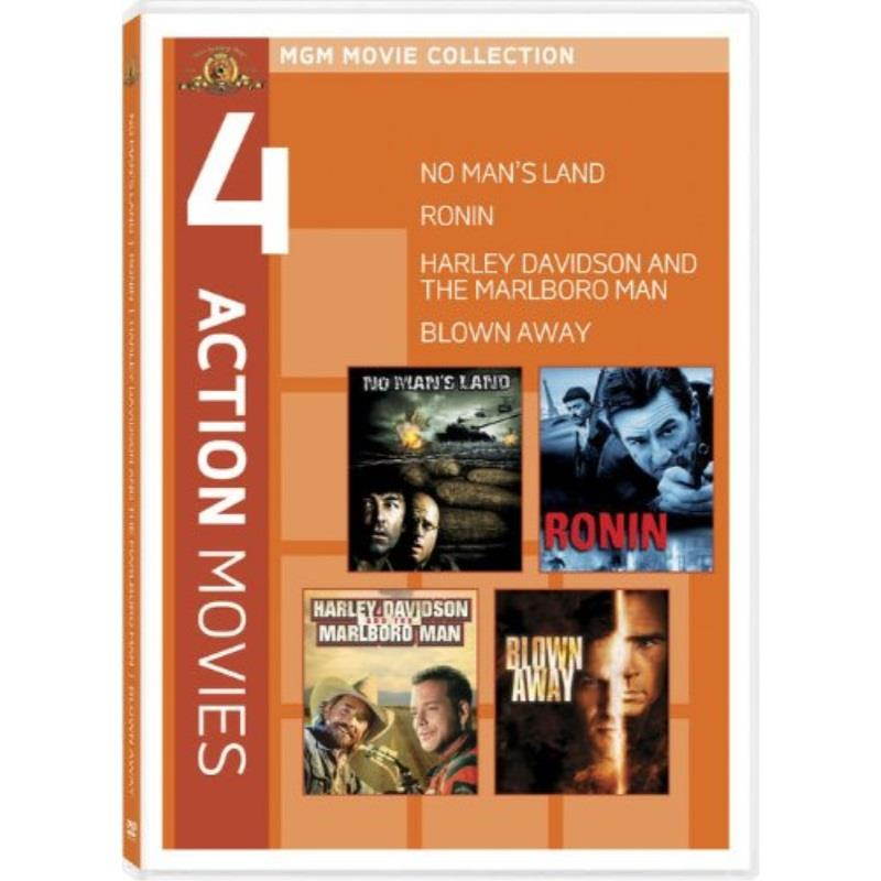 MGM 4 Action Movies - No Man's Land/Ronin/Harley Davidson and the Marlboro Man/Blown Away (Boxset) DVD New