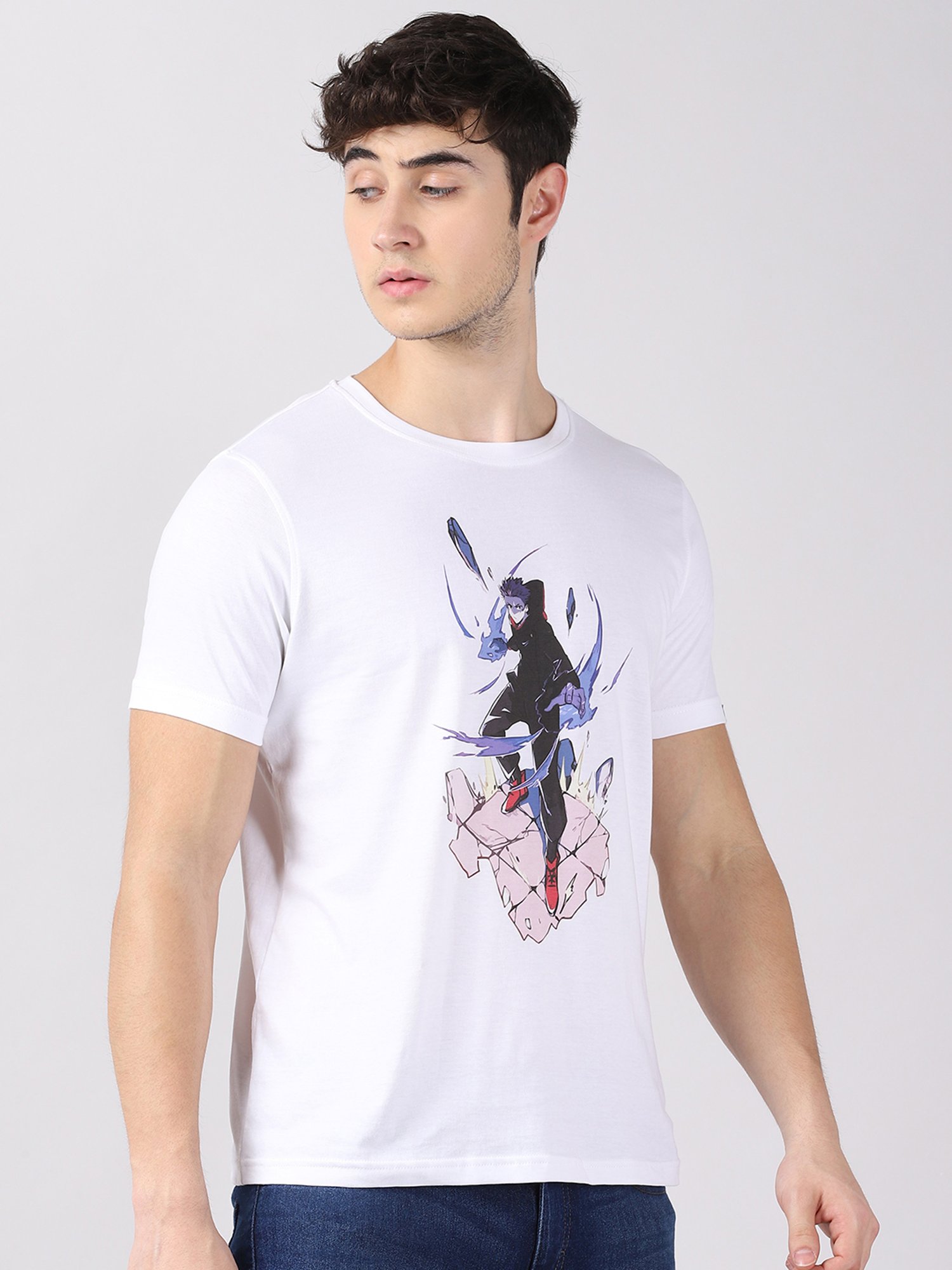 Bushirt White Cotton Crew T-Shirt