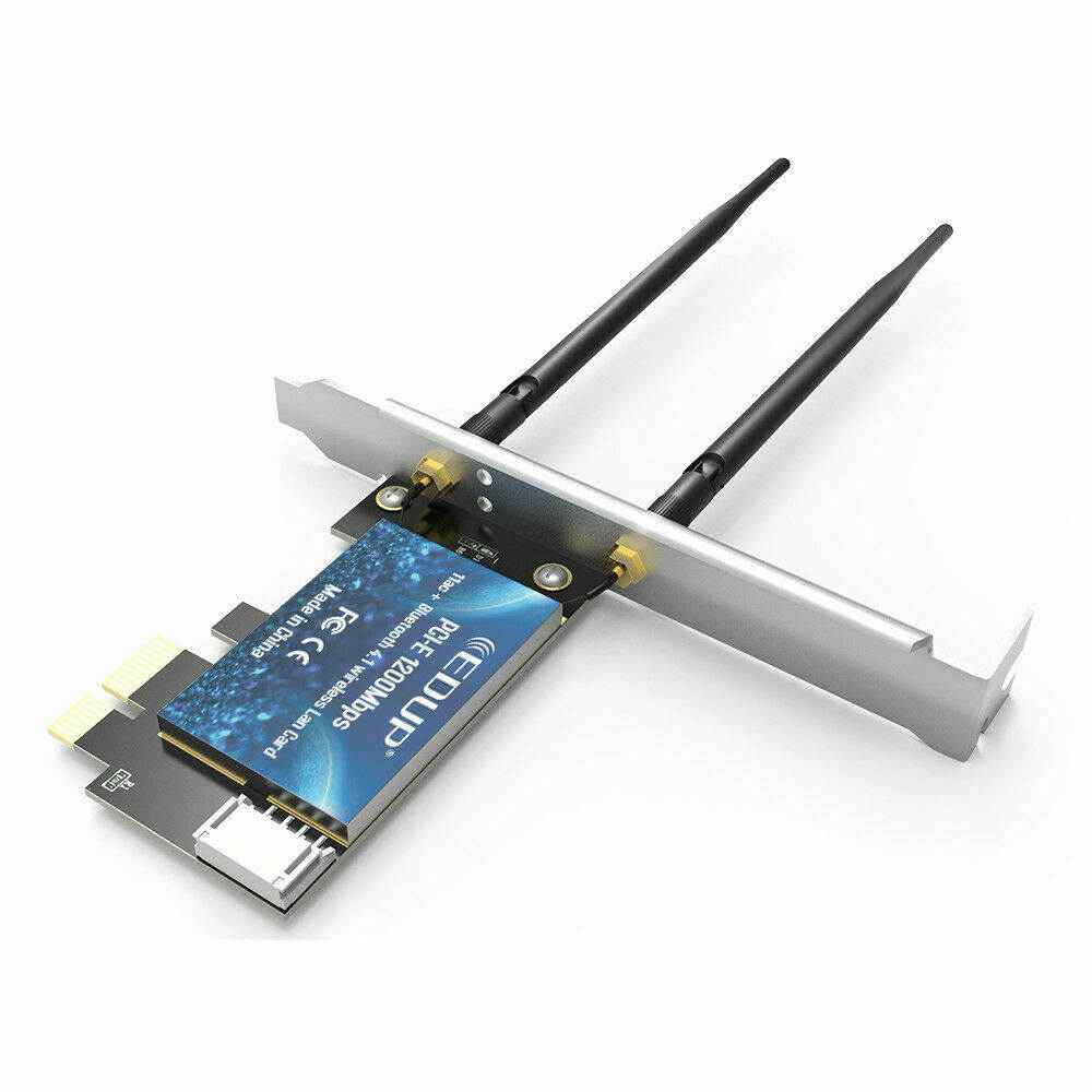 Dual Band AC 1200M PCI-E Card Wireless Bluetooth Adapter Dongle Low Profile