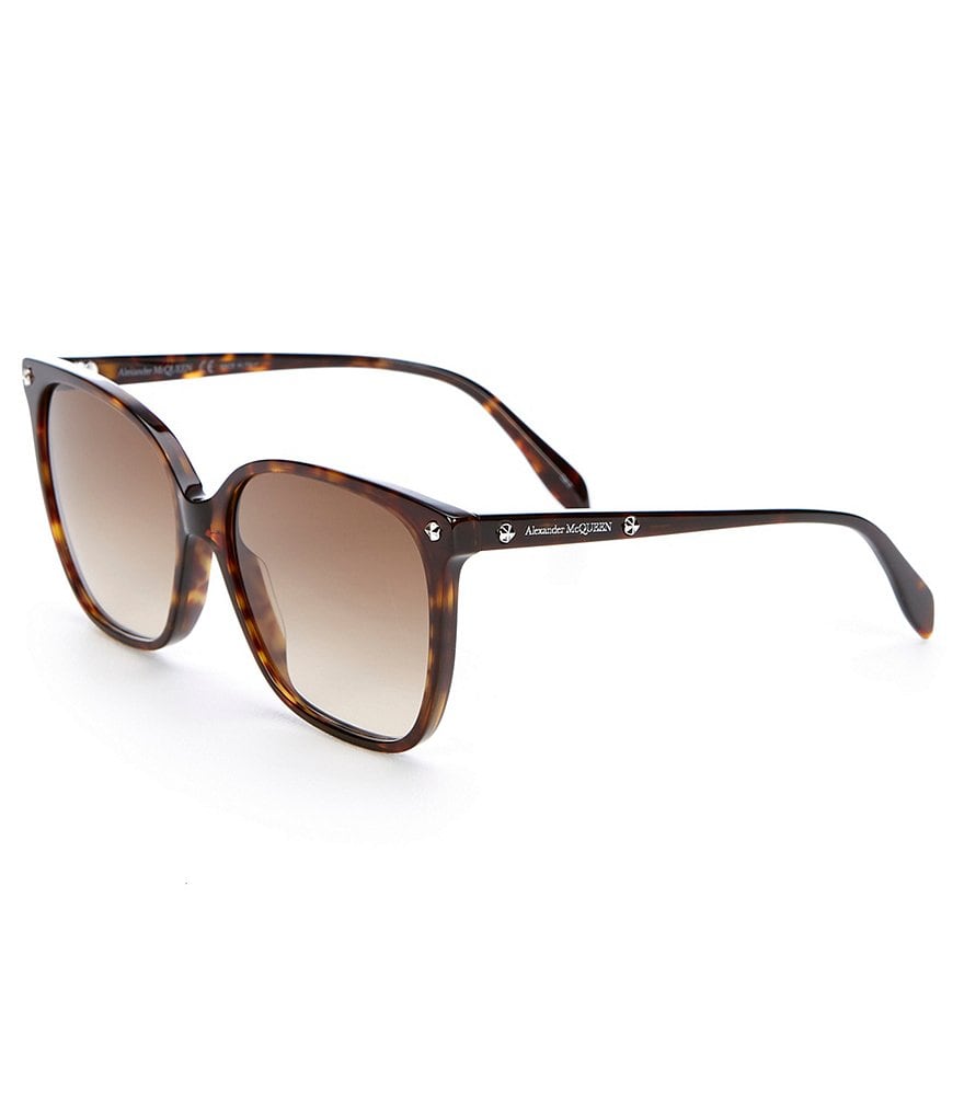 Alexander McQueen Square Tortoise Gradient Sunglasses