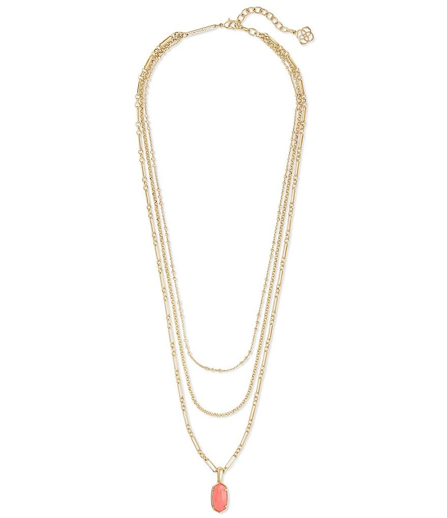 Kendra Scott Elisa Gold Triple Strand Necklace