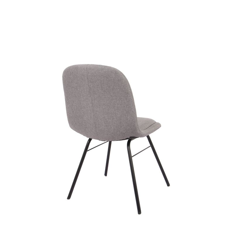 Modern Anywhere Chair with Metal Legs Charcoal Gray - WOVENBYRD