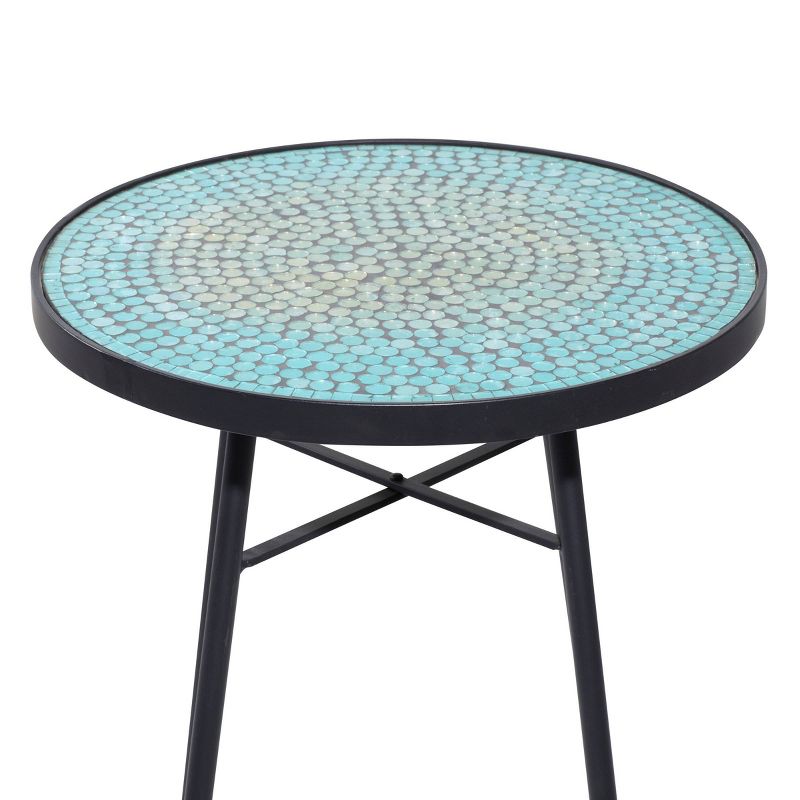 Eclectic Metal Accent Table Black - Olivia & May