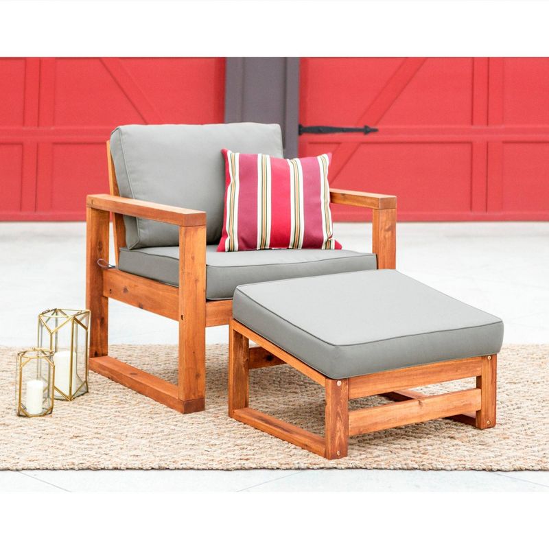 5pc Hudson Open Side Outdoor Patio Chat Set - Saracina Home