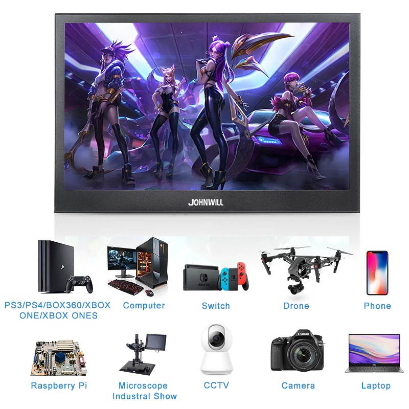 Best Portable Monitor 13.3" Laptop Monitor PC 2K LCD Screen Gaming Monitor Touch Portable Monitor for Xbox Switch PC RaspberryPi