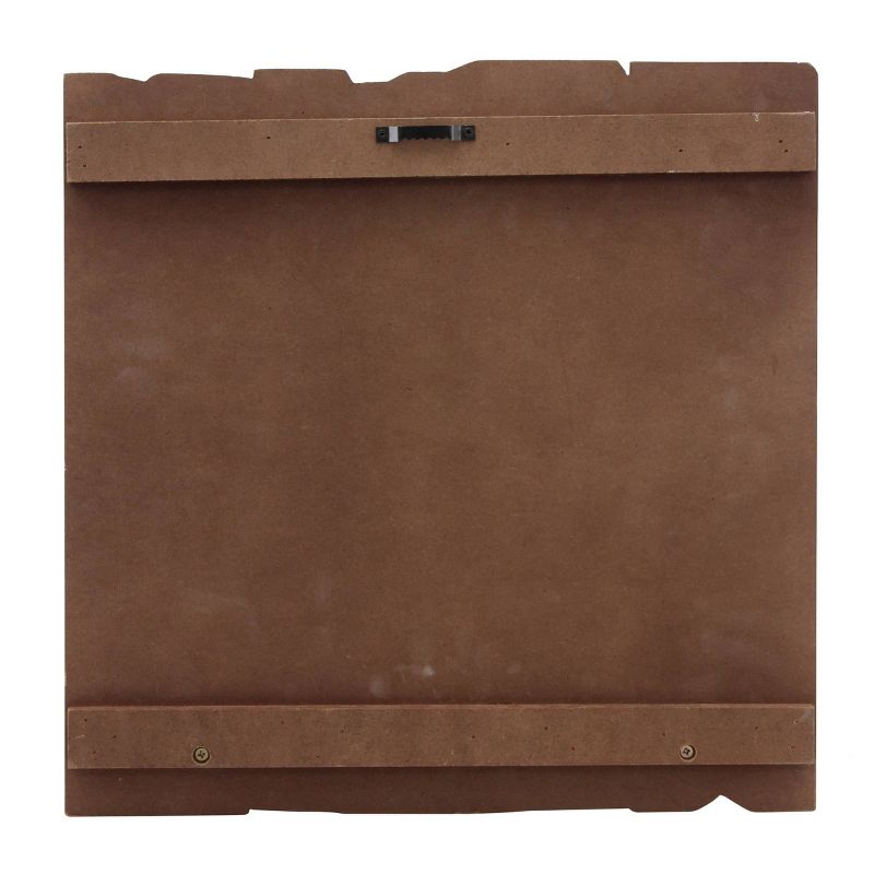 15.7" x 15.7" Rustic Wooden Love of Family Wall Art Light Gray - Stonebriar Collection