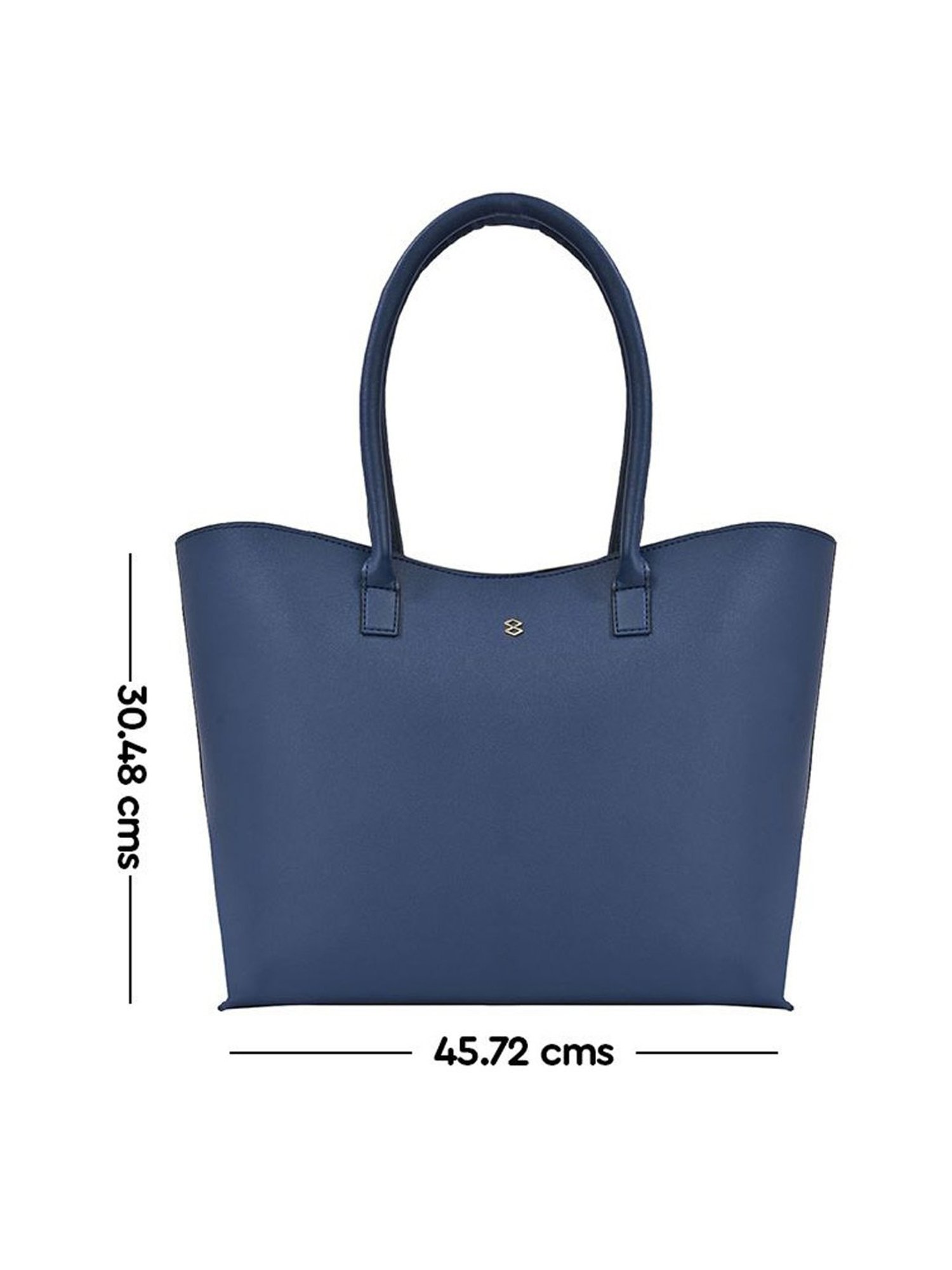 Horra Blue Solid Tote Handbag