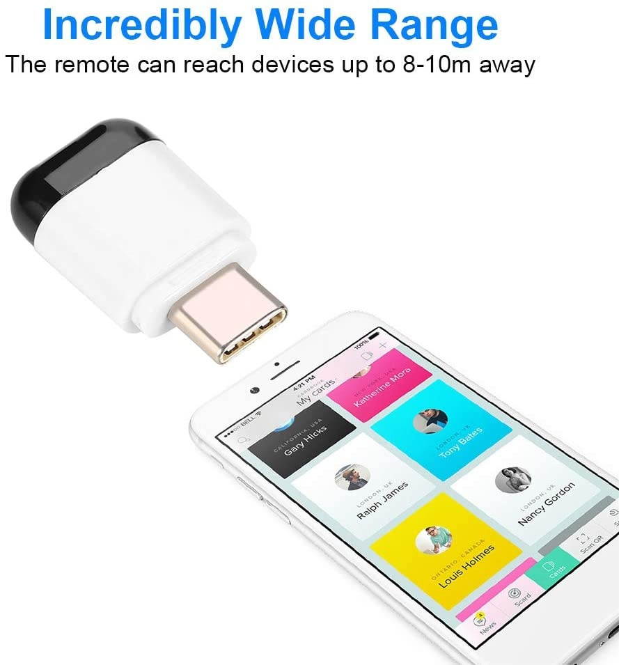 Universal IR Remote Control, Mini Wireless Smart Android Mobile Phone Infrared Control for TV/DVD Player/Set-Top-Box/Air Conditioner/Projector (Micro USB)