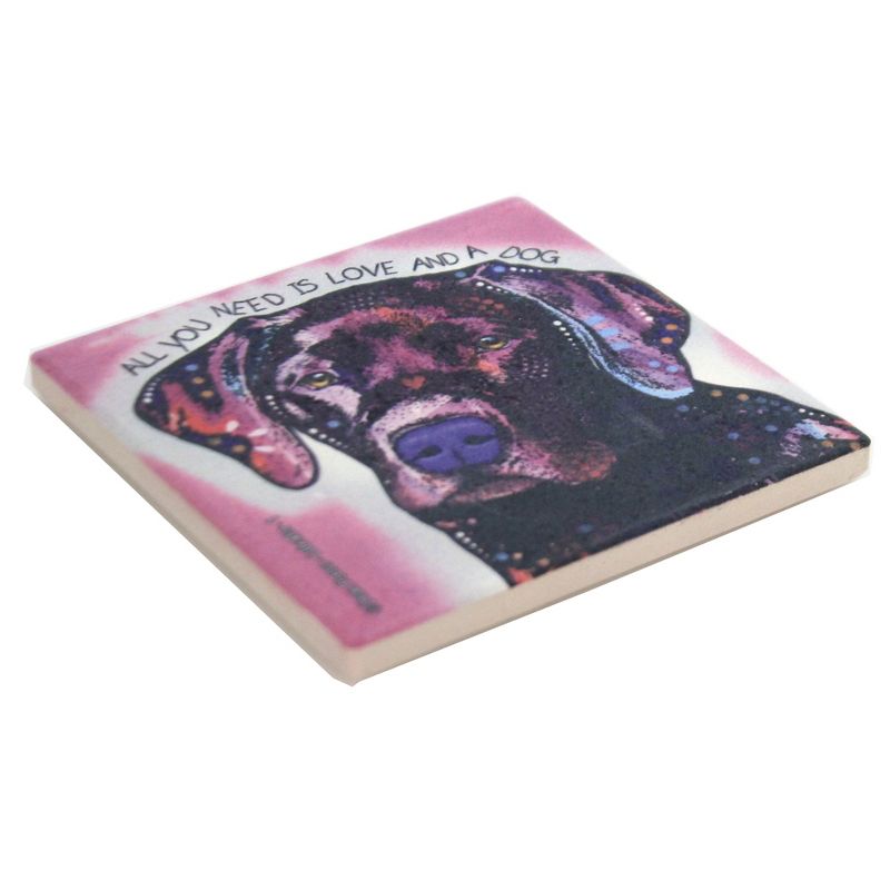 Animal 4.0" Labrador Cork Back Coaster Easel Sjt Enterprises  -  Coasters