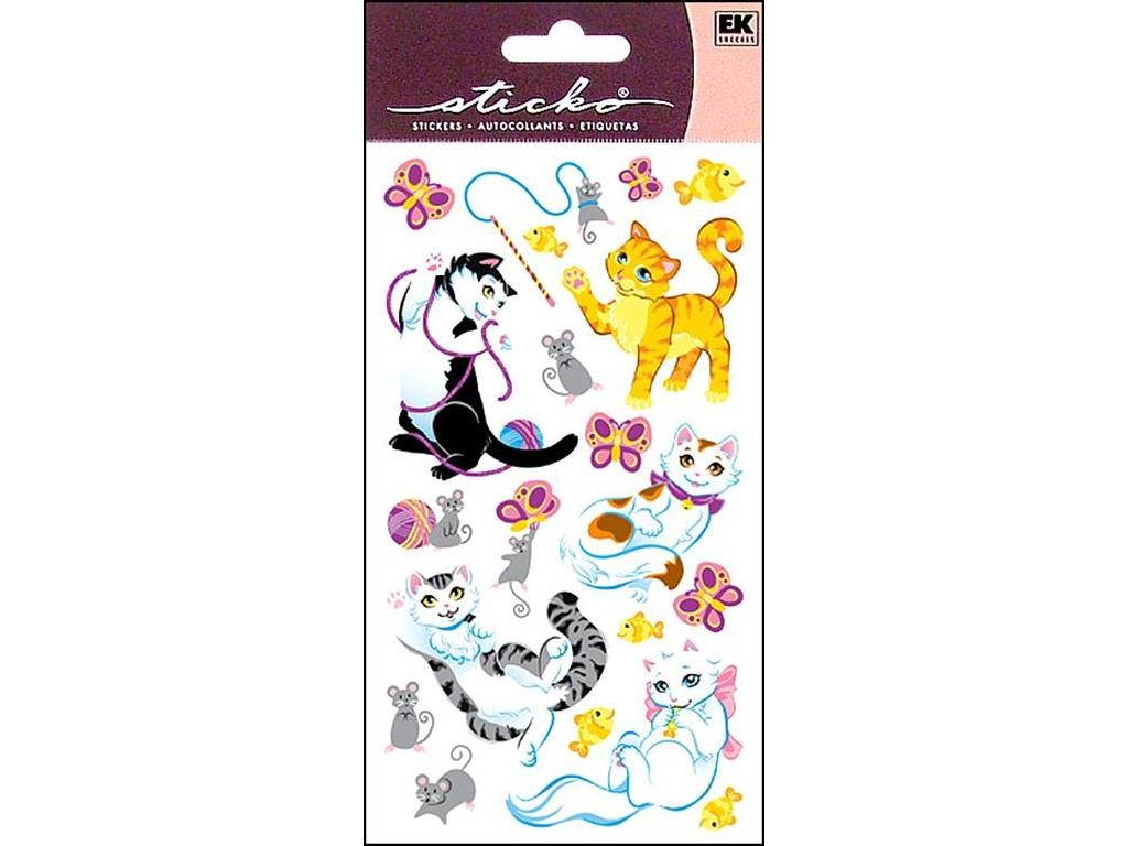 Sticko Classic Stickers-Playful Kittens