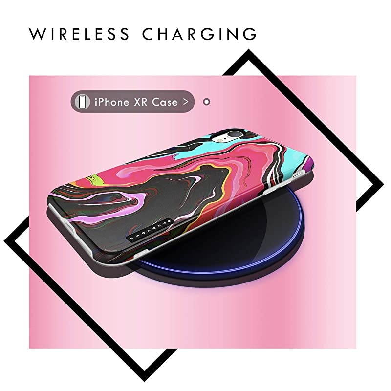 XR Case Watercolor, Akna Sili-Tastic Series High Impact Silicon Cover with Full HD+ Graphics for XR (Graphic 102062-U.S)