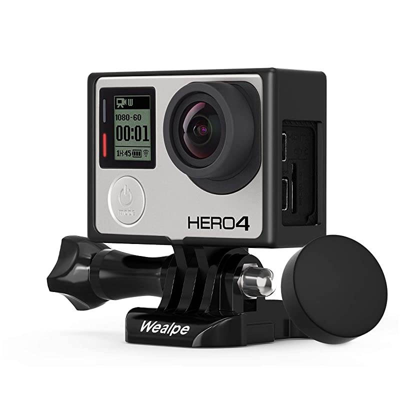 Frame Mount Housing Case Compatible with GoPro Hero 4 3+ 3 Cameras with Protective Lens Cover