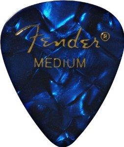 Fender 351 Guitar Picks Premium Celluloid - Blue Moto - Medium - 12 Pack