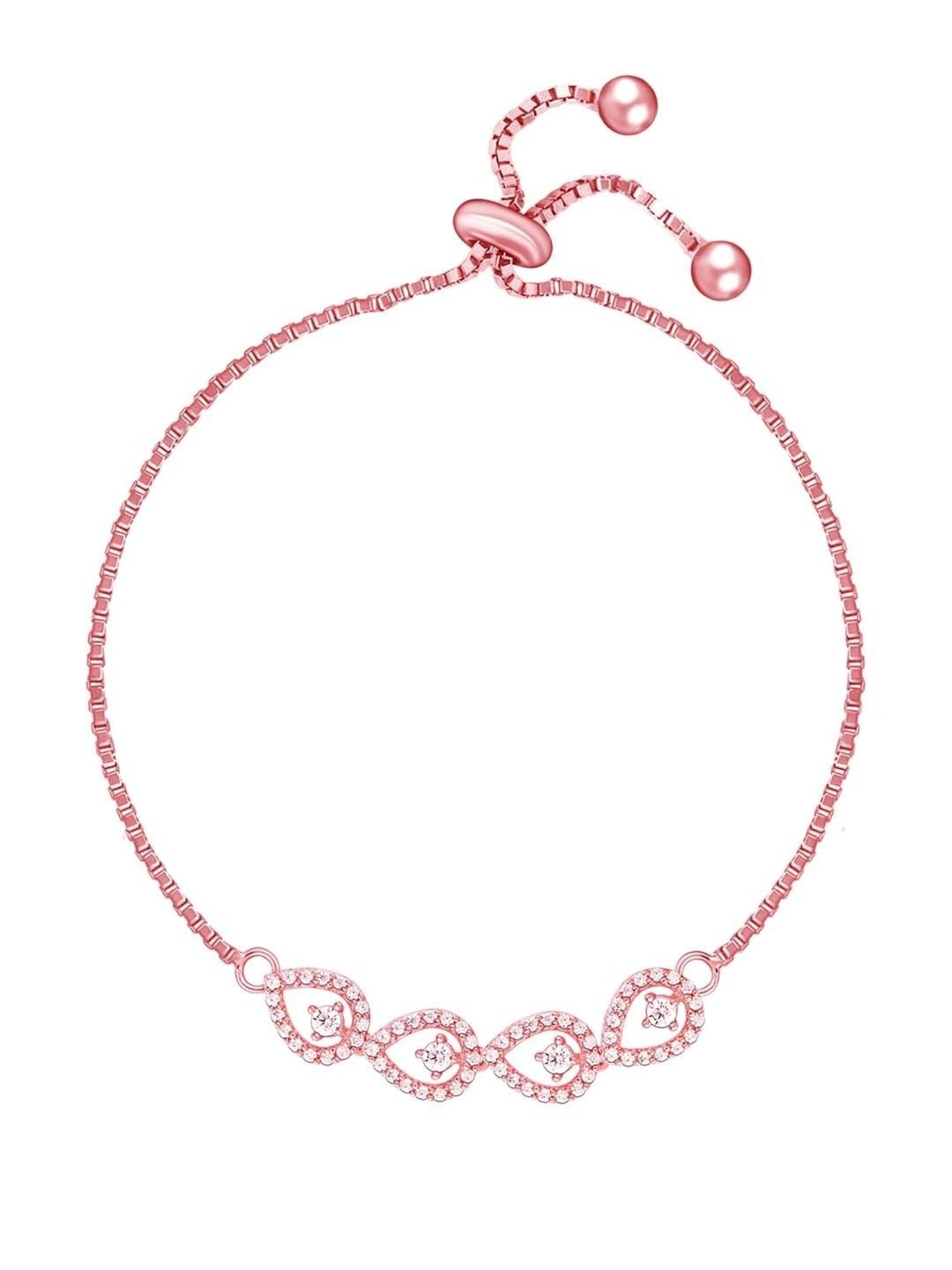 GIVA 92.5 Sterling Silver Peary Love Bracelet for Women