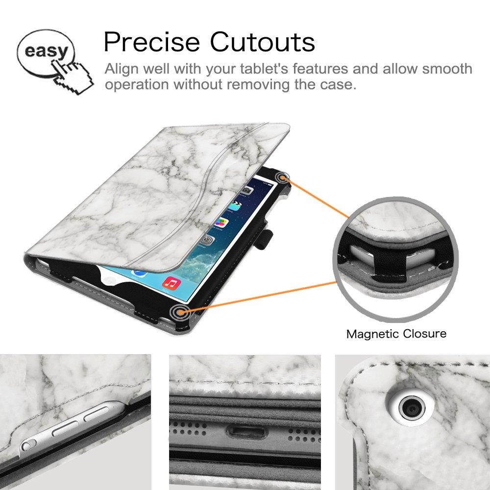 Fintie iPad Mini/Mini 2/Mini 3 Case [Corner Protection] - [Multi-Angle Viewing] Folio Smart Stand Protective Cover w/Pocket Auto Sleep/Wake for Apple iPad Mini 1/Mini 2/Mini 3, Marble
