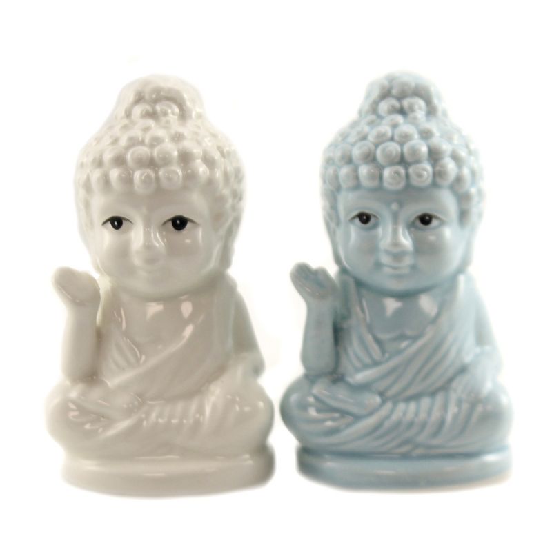 Tabletop 3.75" Buddha Spiritual Teacher Pacific Trading  -  Salt And Pepper Shaker Sets