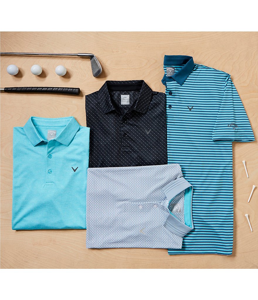 Callaway Short-Sleeve Ventilated Heather Swing Tech&trade; OptiDri&trade; Golf Polo