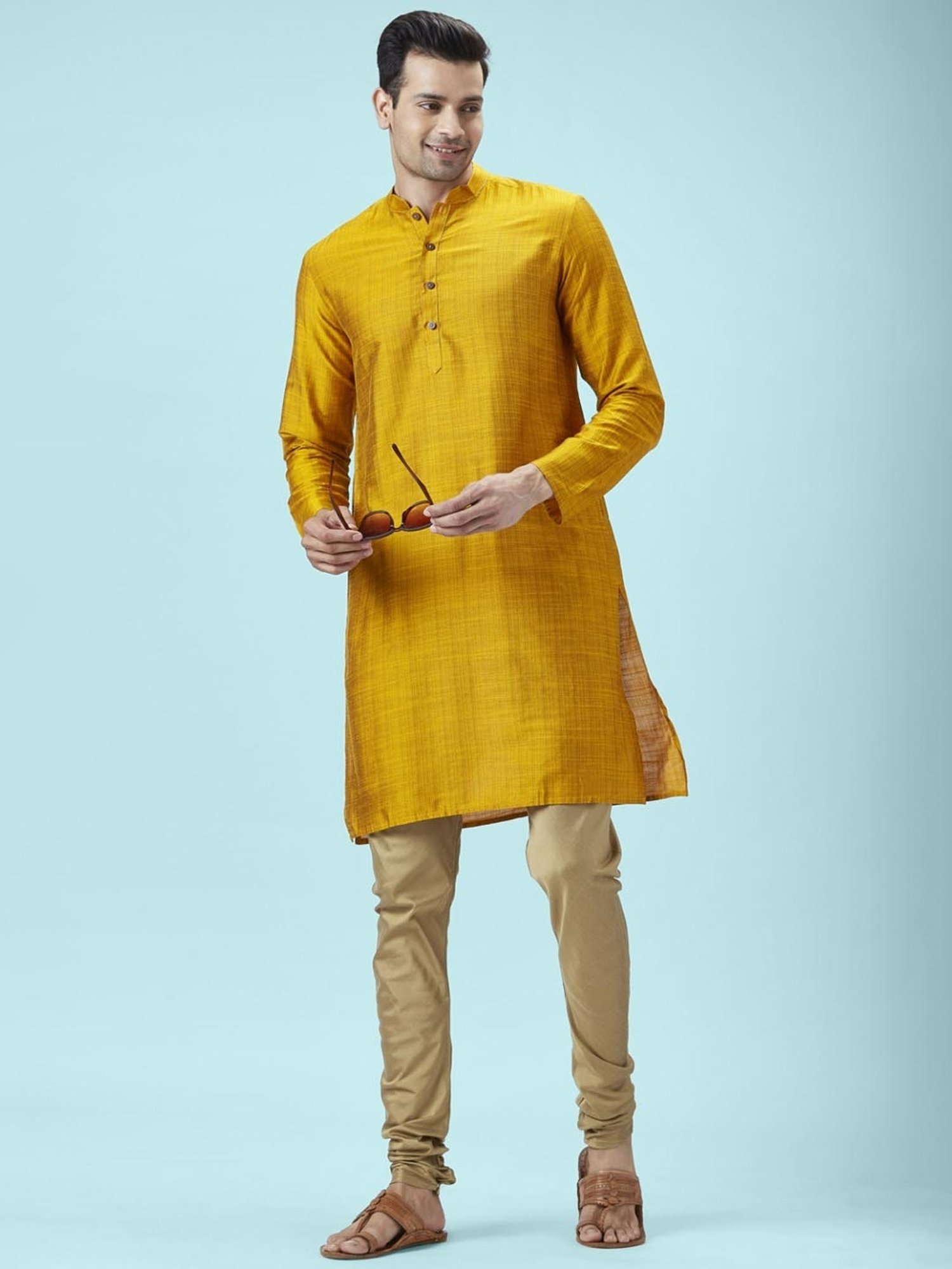 Indus Route by Pantaloons Gold Regular Fit Churidars