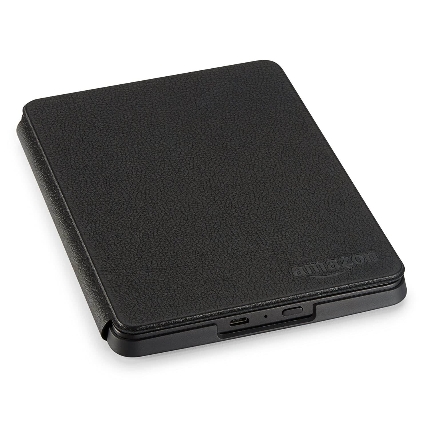 Amazon Protective Leather Cover for Kindle (7th Generation, 2015), Black - will not fit 8th Generation or previous generation Kindle devices or Kindle Paperwhite