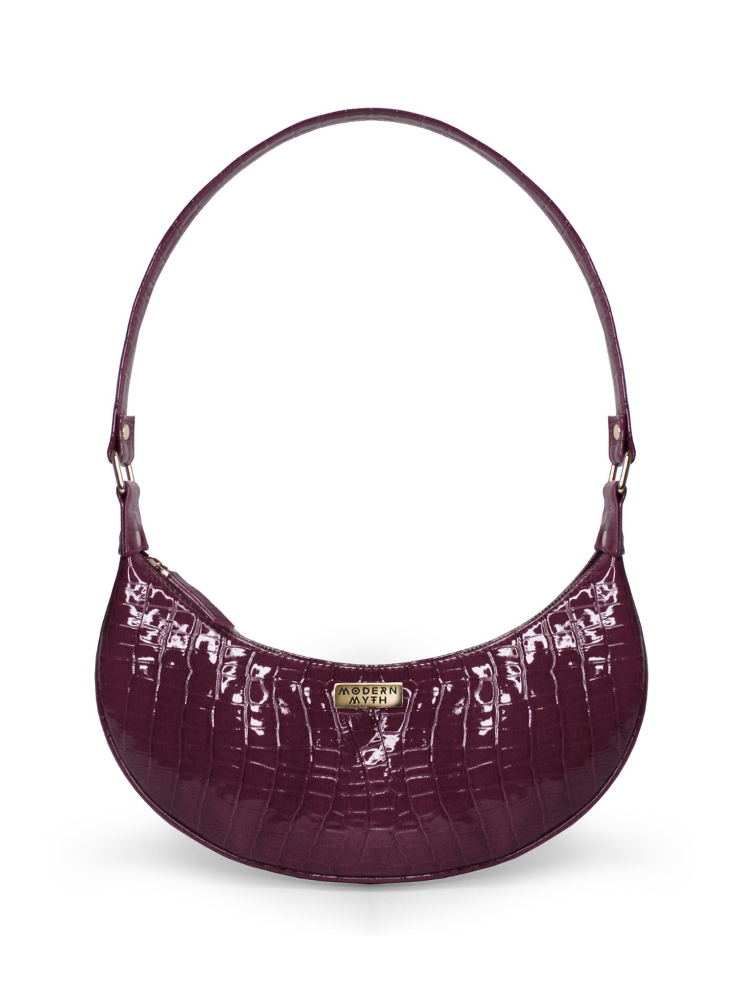 Modern Myth Purple Textured Medium Hobo Bag