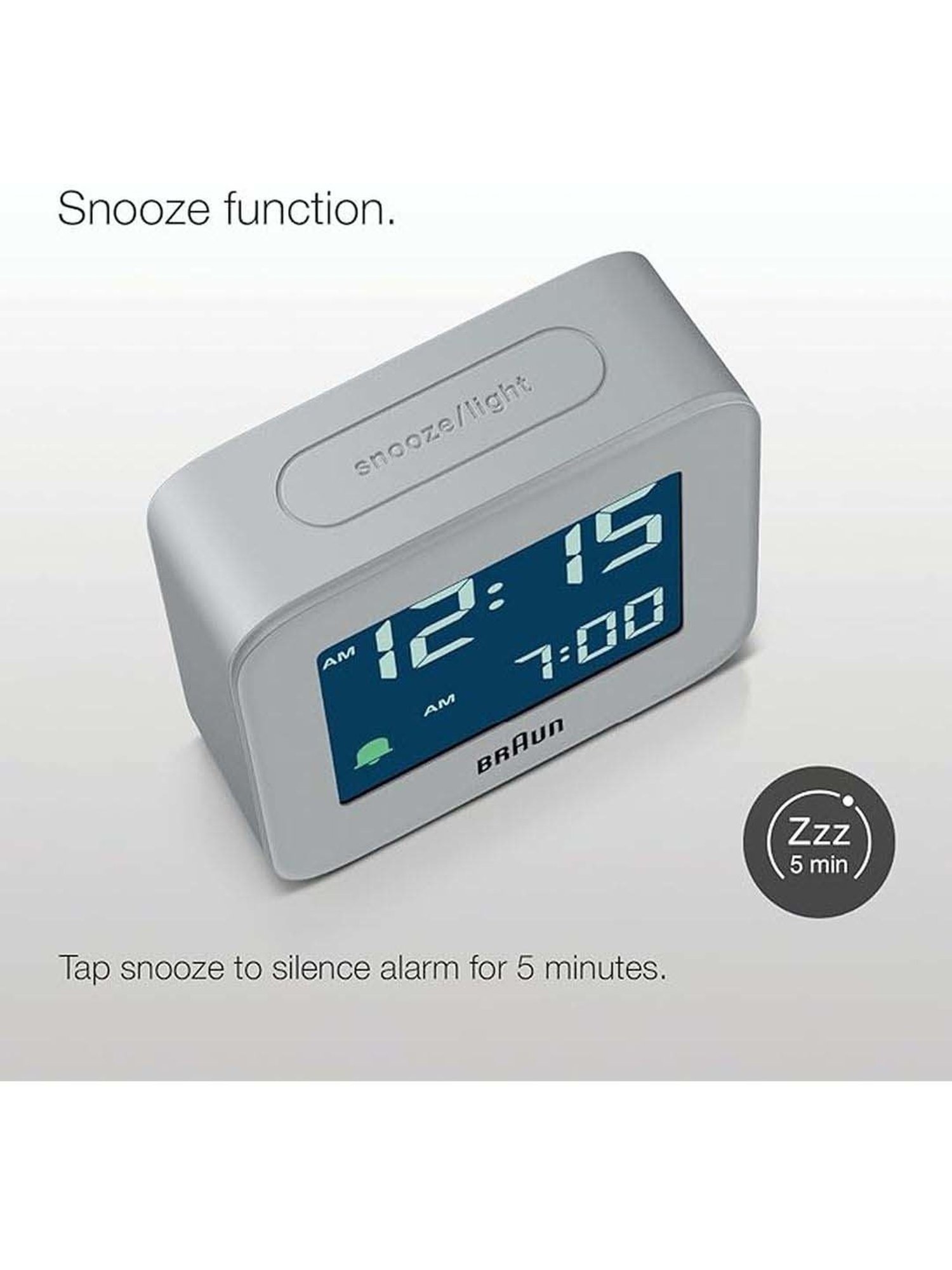 Braun Grey Classic Analog Wall Clock