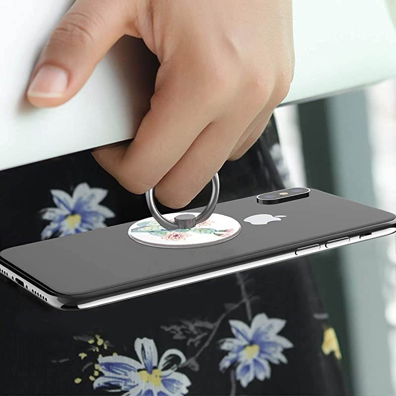 Finger Ring Stand [2 Pack],  360 Degree Rotation Universal Phone Ring Holder Kickstand Compatible with iPhone Xs Max XR X 8 7 6 6s Plus, Samsung All Android Smartphone - Gold Blue Mandala