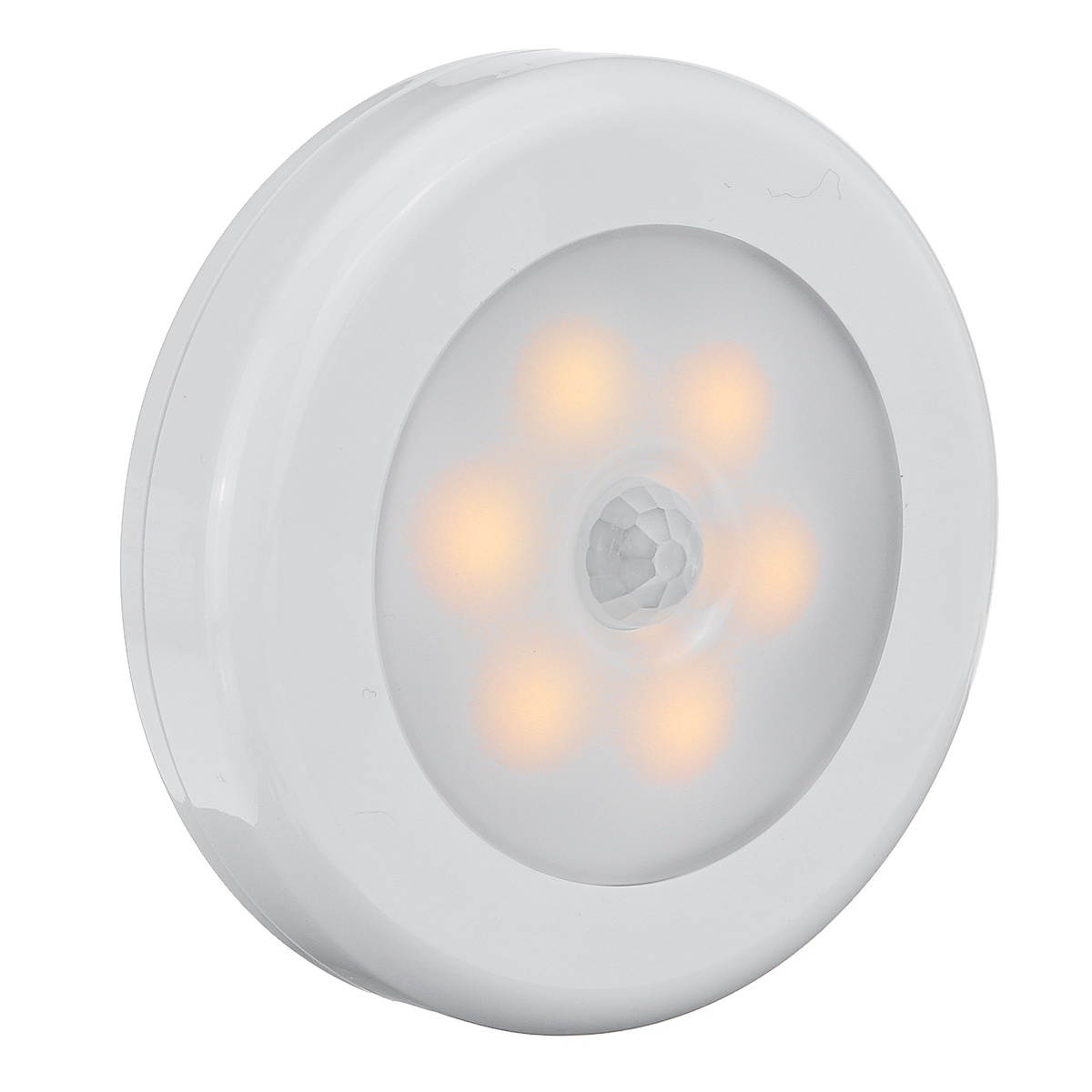 6LED Human Body Induction Light Sensitive Response Night Light Motion Cabinet Light Emergency Light-Warm light