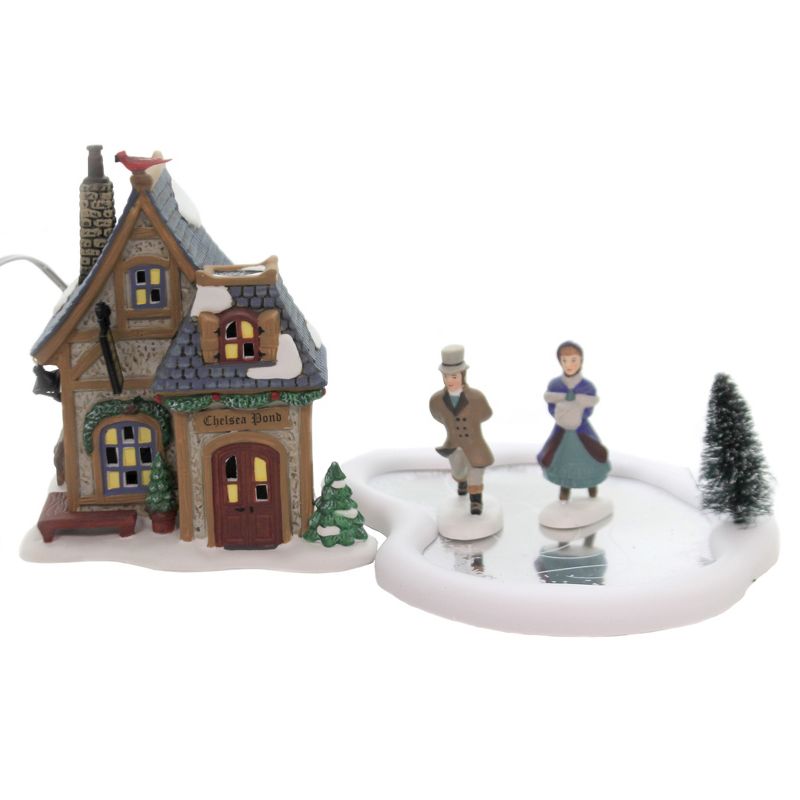 Department 56 House 5.5" Holiday Skating Party Dv Dickens Village  -  Decorative Figurines