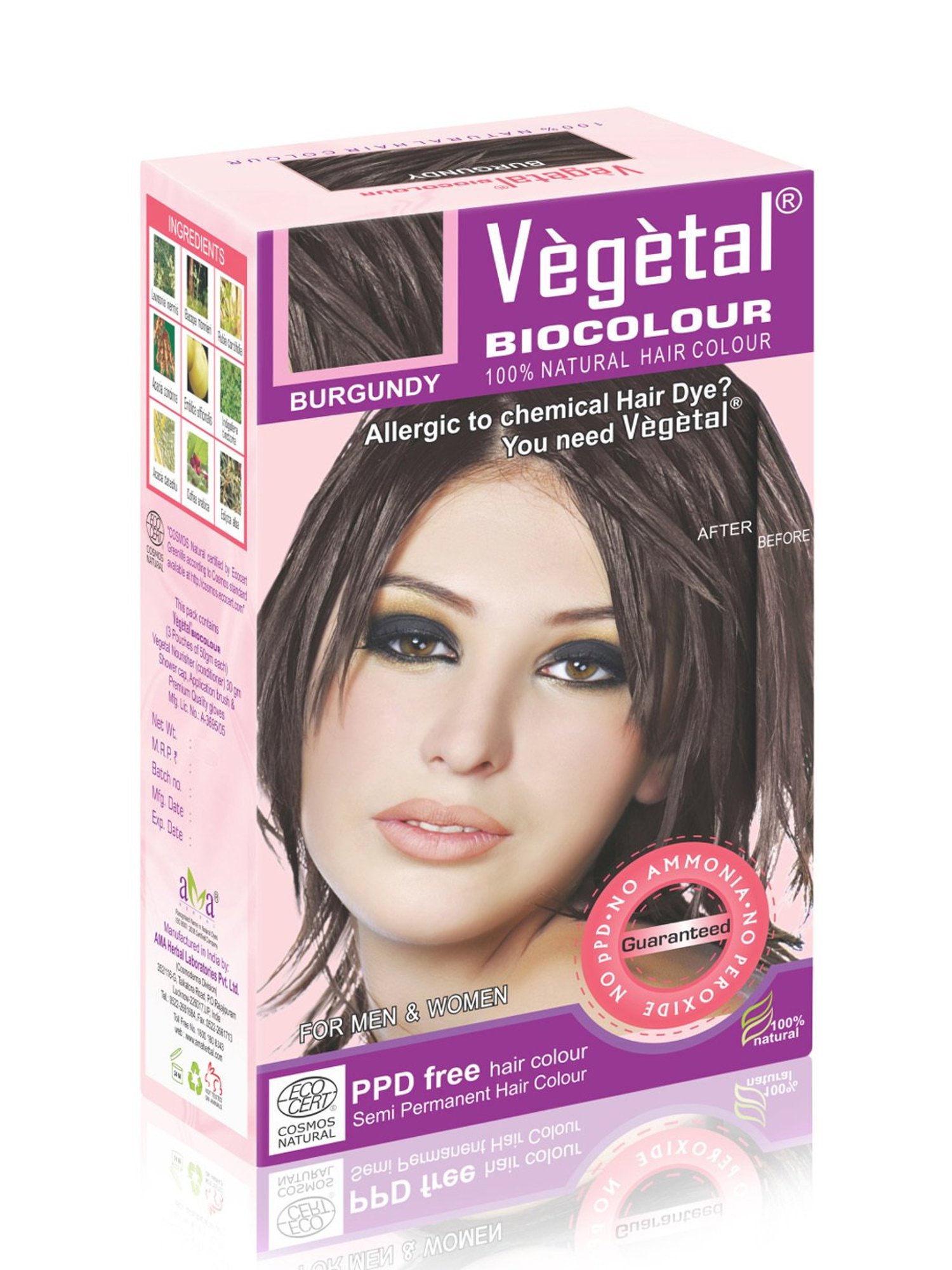 Vegetal Hair Bio Color Burgundy - 50 gm