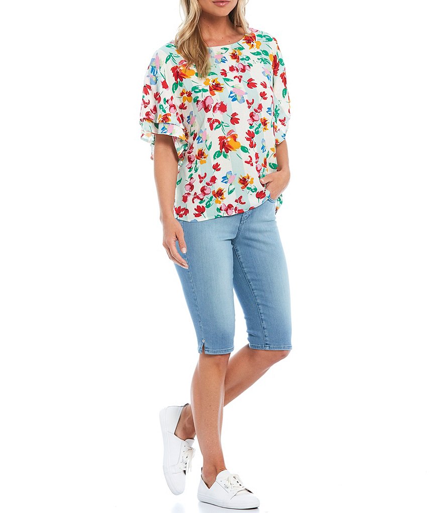 NYDJ Riveted Side Seam Slit Capri Jeans