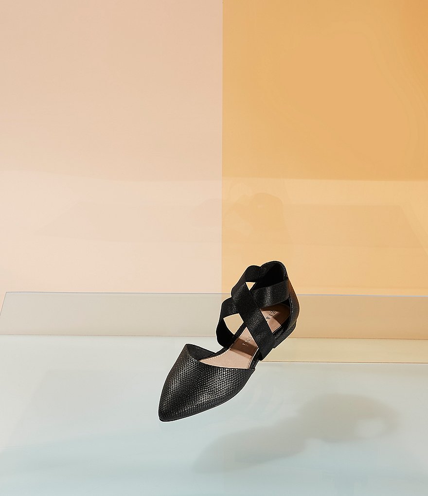 Gianni Bini Bastinaa Embossed Pointed Toe Woven Ballet Flats